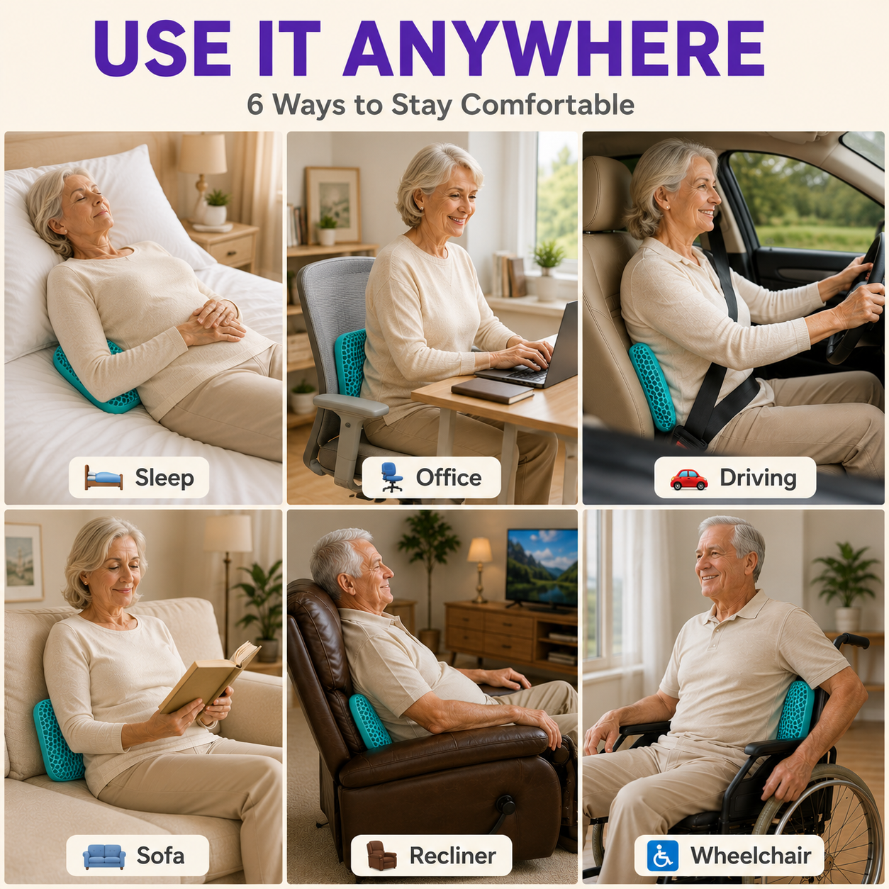 Pure Gel Lumbar Support Pillow